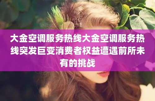 大金空调服务热线大金空调服务热线突发巨变消费者权益遭遇前所未有的挑战
