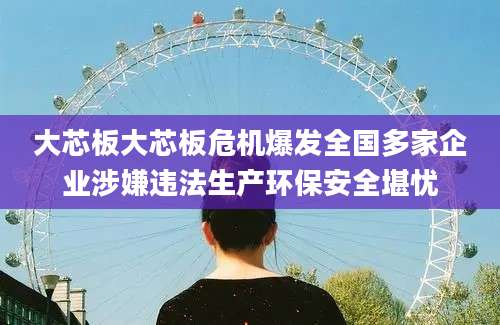 大芯板大芯板危机爆发全国多家企业涉嫌违法生产环保安全堪忧