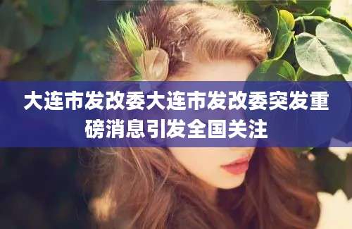 大连市发改委大连市发改委突发重磅消息引发全国关注
