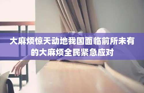 大麻烦惊天动地我国面临前所未有的大麻烦全民紧急应对