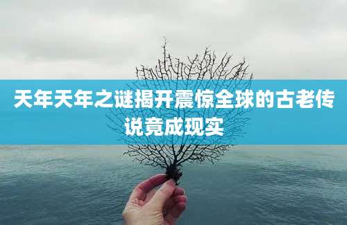 天年天年之谜揭开震惊全球的古老传说竟成现实