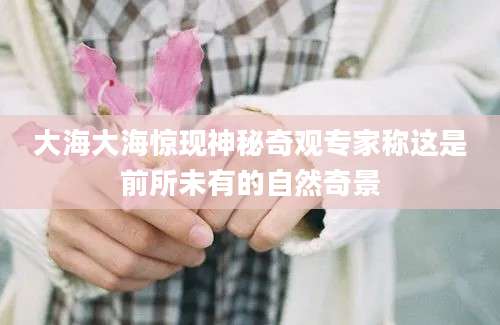 大海大海惊现神秘奇观专家称这是前所未有的自然奇景