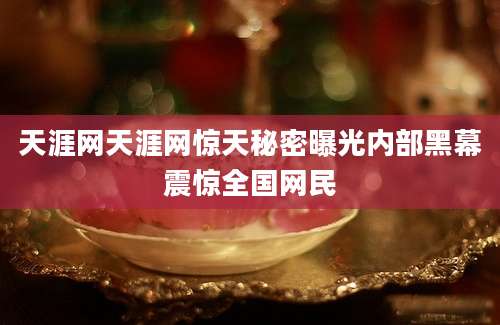 天涯网天涯网惊天秘密曝光内部黑幕震惊全国网民