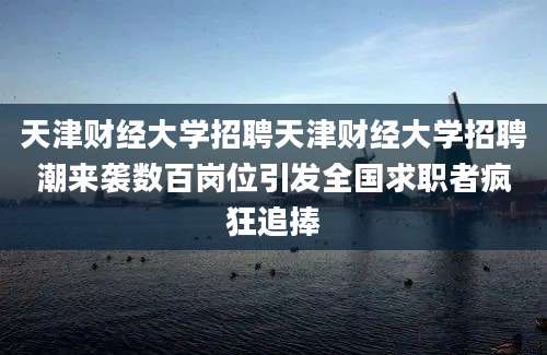 天津财经大学招聘天津财经大学招聘潮来袭数百岗位引发全国求职者疯狂追捧