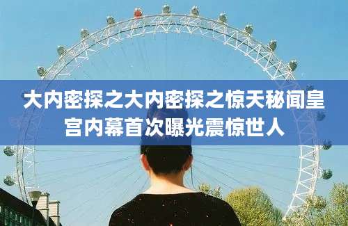 大内密探之大内密探之惊天秘闻皇宫内幕首次曝光震惊世人