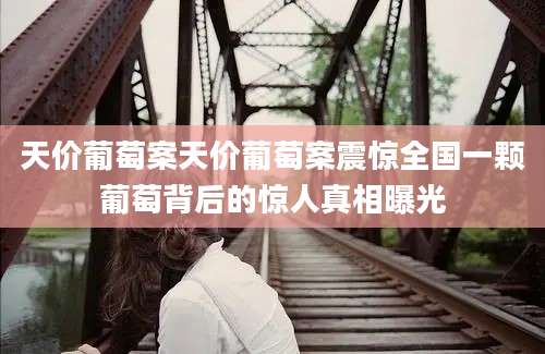 天价葡萄案天价葡萄案震惊全国一颗葡萄背后的惊人真相曝光
