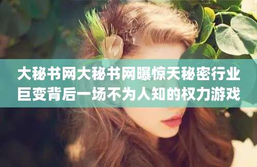 大秘书网大秘书网曝惊天秘密行业巨变背后一场不为人知的权力游戏
