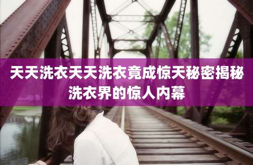 天天洗衣天天洗衣竟成惊天秘密揭秘洗衣界的惊人内幕