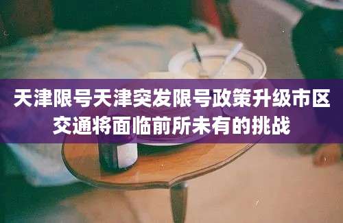 天津限号天津突发限号政策升级市区交通将面临前所未有的挑战
