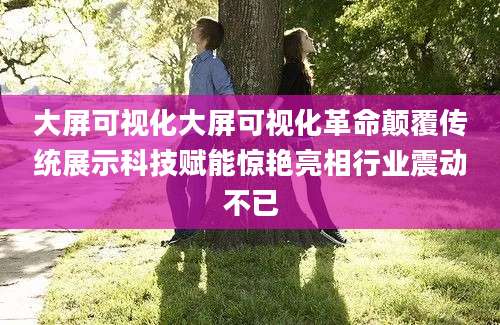 大屏可视化大屏可视化革命颠覆传统展示科技赋能惊艳亮相行业震动不已