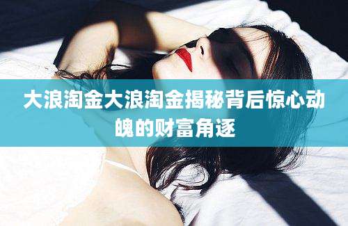 大浪淘金大浪淘金揭秘背后惊心动魄的财富角逐