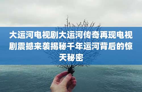 大运河电视剧大运河传奇再现电视剧震撼来袭揭秘千年运河背后的惊天秘密