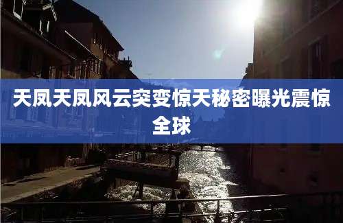 天凤天凤风云突变惊天秘密曝光震惊全球