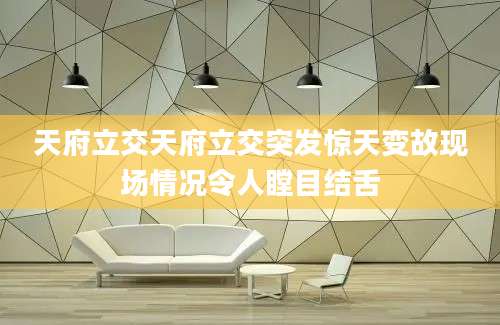 天府立交天府立交突发惊天变故现场情况令人瞠目结舌
