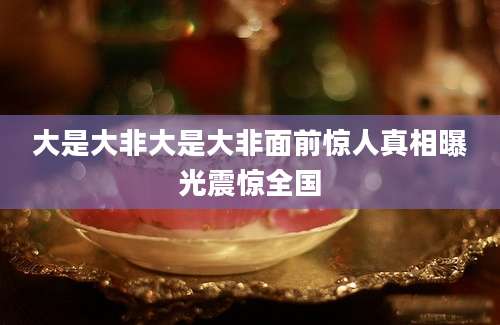 大是大非大是大非面前惊人真相曝光震惊全国
