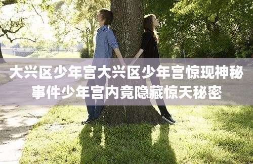 大兴区少年宫大兴区少年宫惊现神秘事件少年宫内竟隐藏惊天秘密