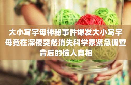 大小写字母神秘事件爆发大小写字母竟在深夜突然消失科学家紧急调查背后的惊人真相