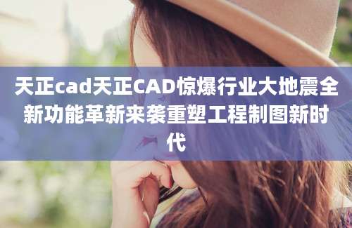 天正cad天正CAD惊爆行业大地震全新功能革新来袭重塑工程制图新时代
