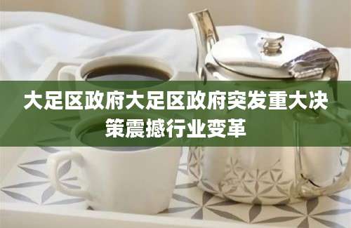 大足区政府大足区政府突发重大决策震撼行业变革