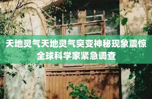 天地灵气天地灵气突变神秘现象震惊全球科学家紧急调查