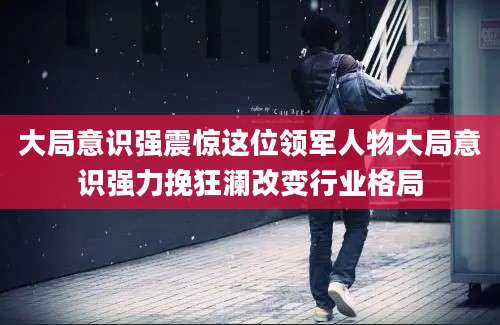 大局意识强震惊这位领军人物大局意识强力挽狂澜改变行业格局