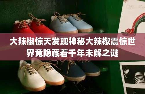 大辣椒惊天发现神秘大辣椒震惊世界竟隐藏着千年未解之谜