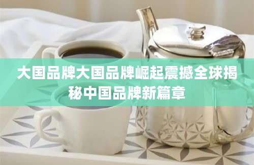 大国品牌大国品牌崛起震撼全球揭秘中国品牌新篇章