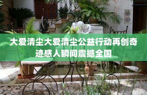 大爱清尘大爱清尘公益行动再创奇迹感人瞬间震撼全国