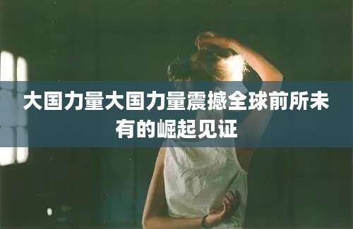 大国力量大国力量震撼全球前所未有的崛起见证