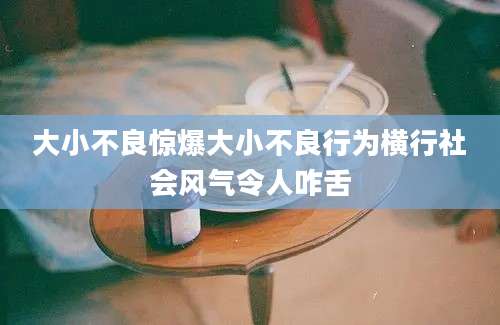大小不良惊爆大小不良行为横行社会风气令人咋舌