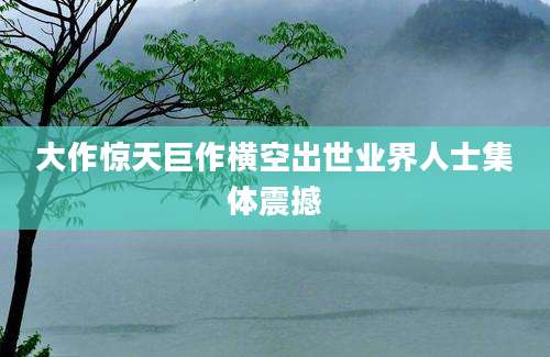 大作惊天巨作横空出世业界人士集体震撼