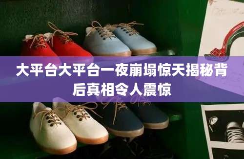 大平台大平台一夜崩塌惊天揭秘背后真相令人震惊