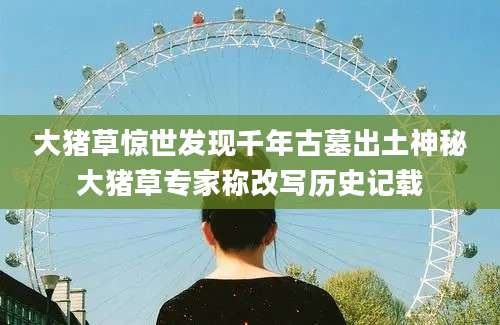 大猪草惊世发现千年古墓出土神秘大猪草专家称改写历史记载