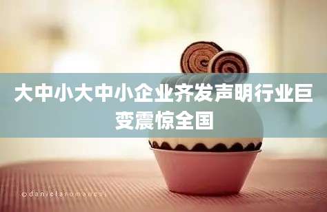 大中小大中小企业齐发声明行业巨变震惊全国