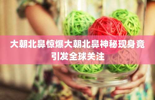 大朝北鼻惊爆大朝北鼻神秘现身竟引发全球关注