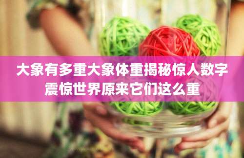 大象有多重大象体重揭秘惊人数字震惊世界原来它们这么重