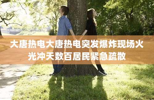 大唐热电大唐热电突发爆炸现场火光冲天数百居民紧急疏散