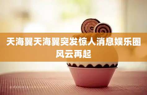 天海翼天海翼突发惊人消息娱乐圈风云再起