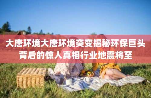 大唐环境大唐环境突变揭秘环保巨头背后的惊人真相行业地震将至