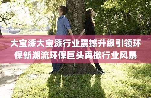 大宝漆大宝漆行业震撼升级引领环保新潮流环保巨头再掀行业风暴