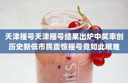 天津摇号天津摇号结果出炉中奖率创历史新低市民震惊摇号竟如此艰难