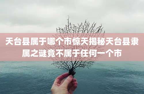 天台县属于哪个市惊天揭秘天台县隶属之谜竟不属于任何一个市