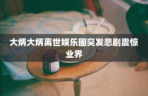 大炳大炳离世娱乐圈突发悲剧震惊业界
